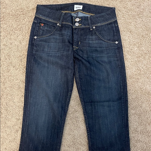 HUDSON COLLIN SKINNY MID-RISE CROP JEANS size 27 NWOT DARK WASH - Picture 3 of 9